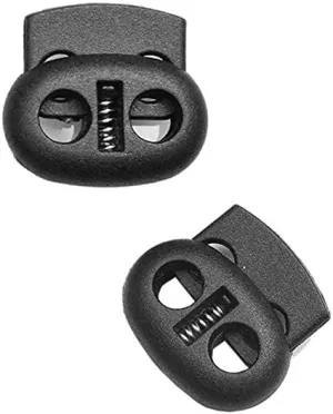 2 Cord Lock / Toggle / Stopper - Black
