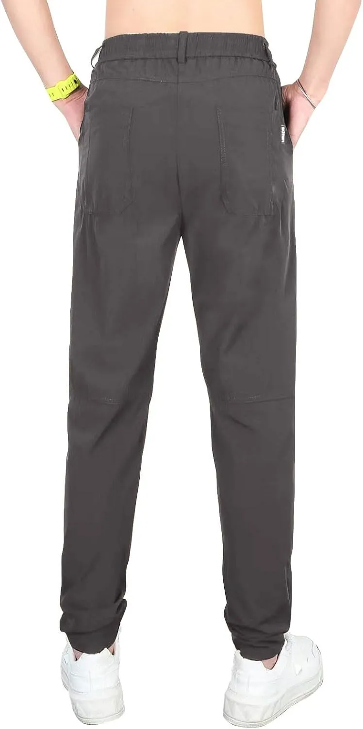 2025 Men's Casual Cargo Pants Elastic Waist Daily Waterproof Pants