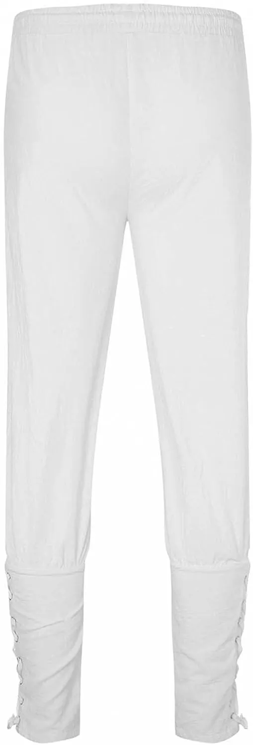 2025 Mens Drawstring Waist Pants Linen Banded Pants