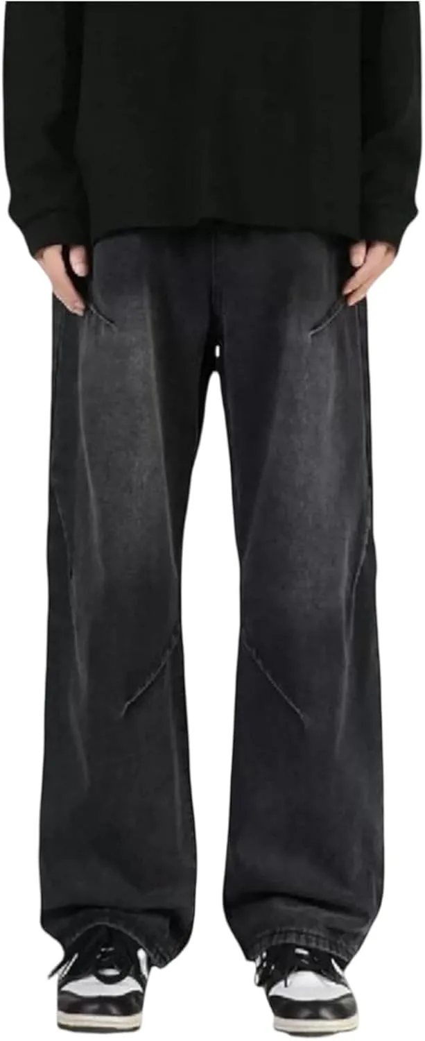 2025 Men's Summer Thin Straight Leg Denim Loose Cargo Pants
