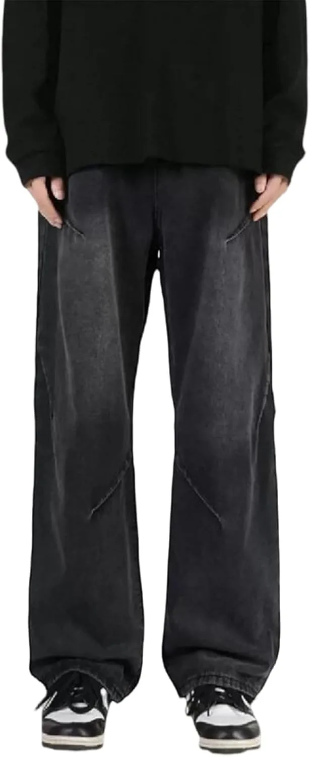 2025 Men's Summer Thin Straight Leg Denim Loose Cargo Pants