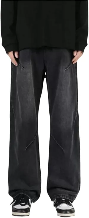 2025 Men's Summer Thin Straight Leg Denim Loose Cargo Pants