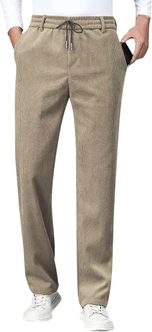 2025 Mens Work Casual Solid Color Slim Pocket Pants Solid Color Pants