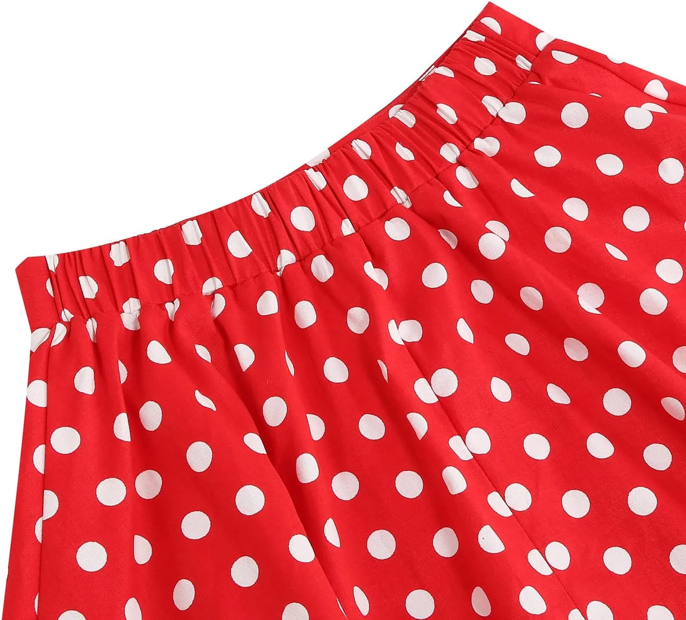 50s Skirts for Kids Polka Dot Swing Skirt Girls Stretch Waist Skater Skirts Vintage A-line Flare Skirts