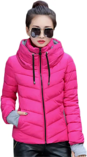 Andongnywell Womem's Stand Collar Packable Short Down Jackets Winter Downs Padded Overcoats Outwears