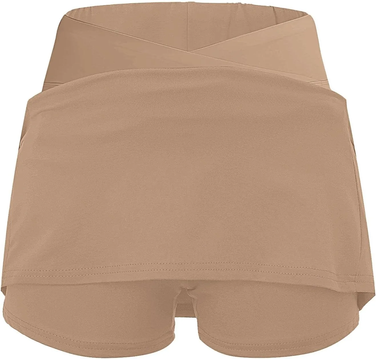 Athletic Skorts for Woman Elastic Cross Hight Waisted Tennis Yoga Shorts Skirts with Pockets Tummy Control Joggers