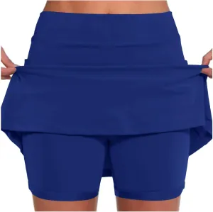 Athletic Skorts for Women with Pockets Tummy Control High Waist Yoga Shorts Casual Tennis Mini Short Skirts