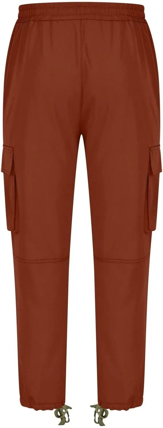 Baggy Cargo Pants Men Streetwear Drawstring Loose Wide Leg Work Pants Outdoor Fitness Straight Jogging Pants
