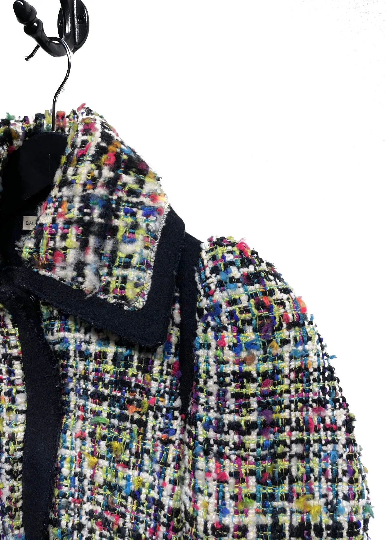 Balenciaga FW07 Runway Multicolour Heavy Tweed Jacket