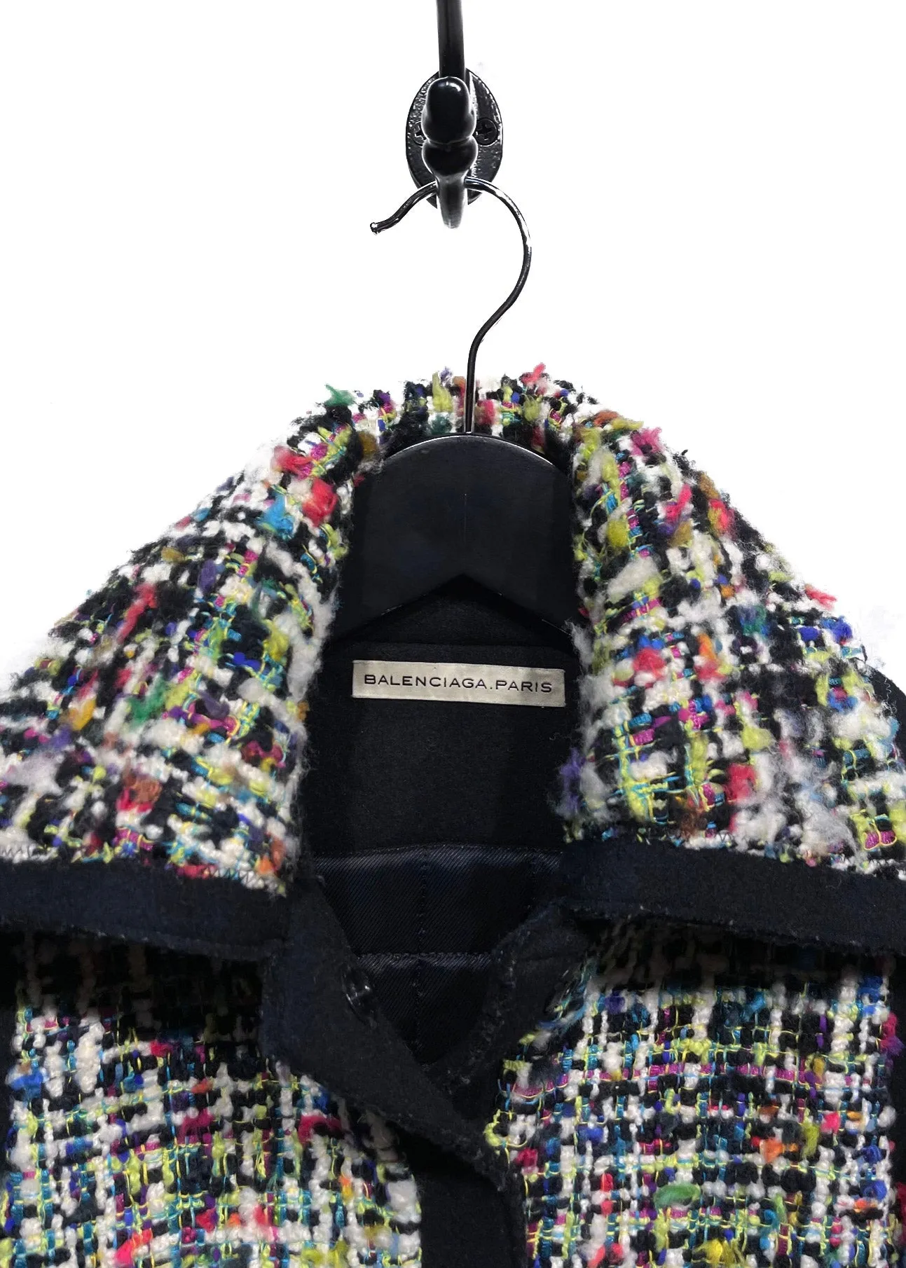 Balenciaga FW07 Runway Multicolour Heavy Tweed Jacket