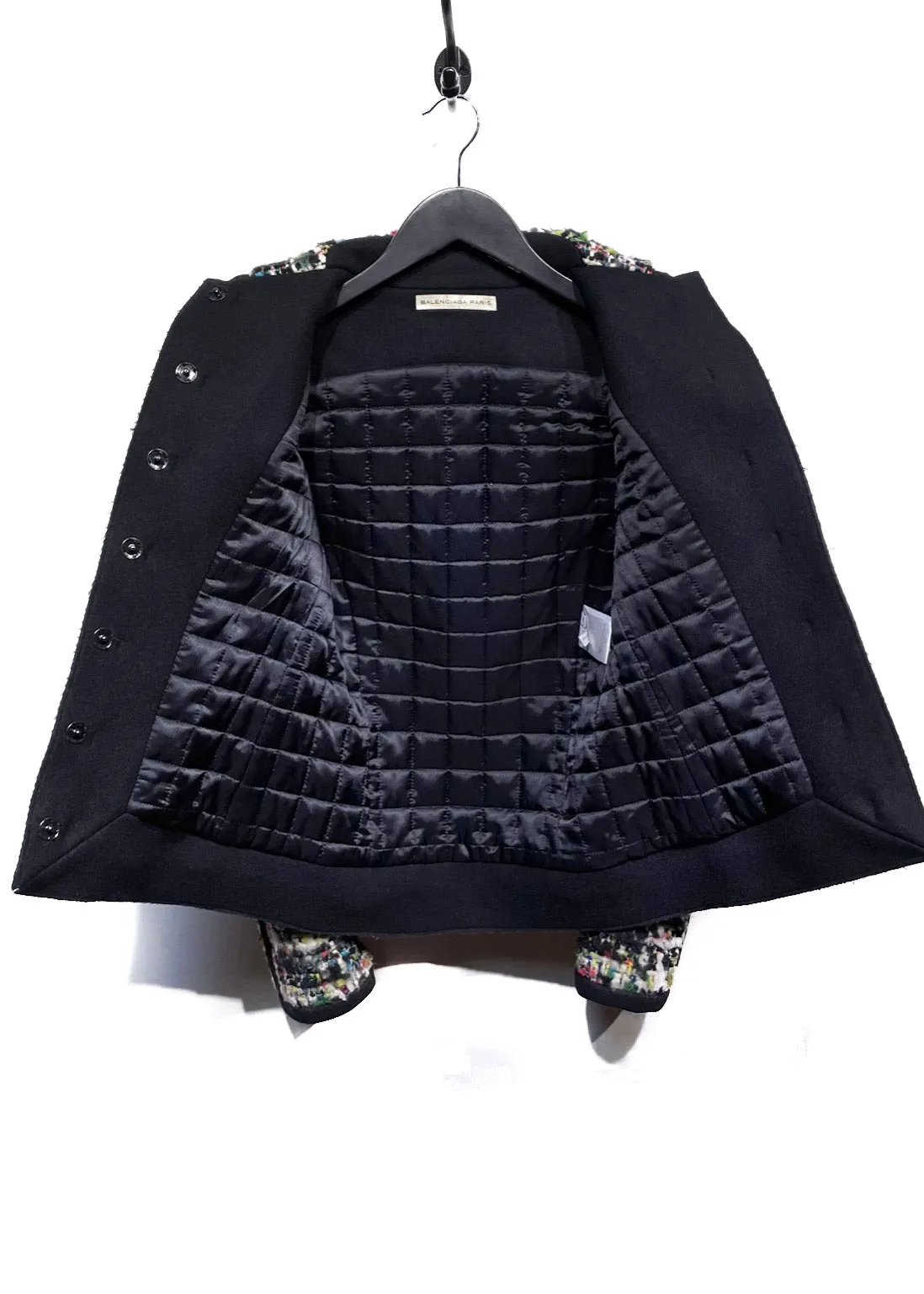 Balenciaga FW07 Runway Multicolour Heavy Tweed Jacket