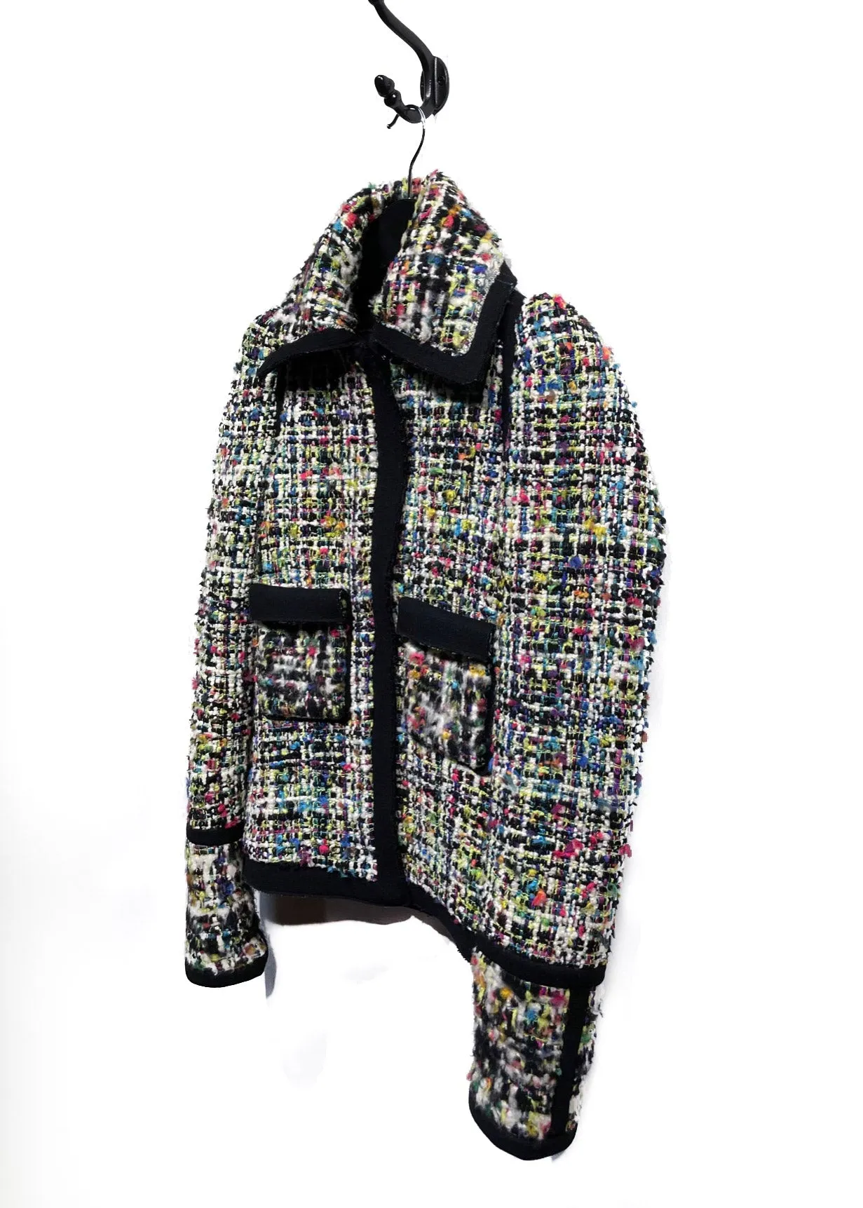 Balenciaga FW07 Runway Multicolour Heavy Tweed Jacket