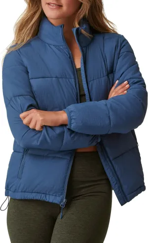 BASS OUTDOOR Womens Puffer Jacket with Stand Collar and Zip Pockets