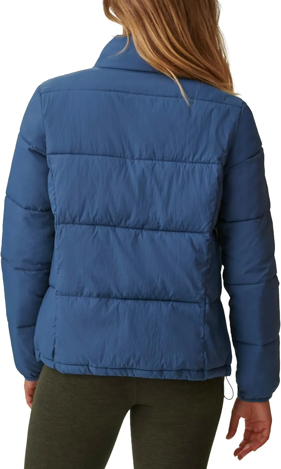BASS OUTDOOR Womens Puffer Jacket with Stand Collar and Zip Pockets