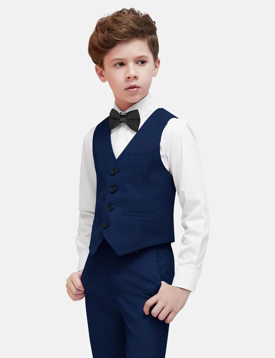 Boys' Formal Dresswear Suits Set, with Suspenders, Adjustable Waist