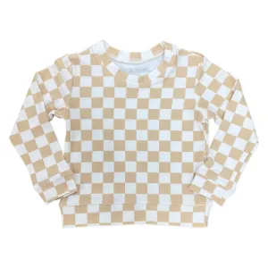 Brokedown Tan Checkered Sweatshirt