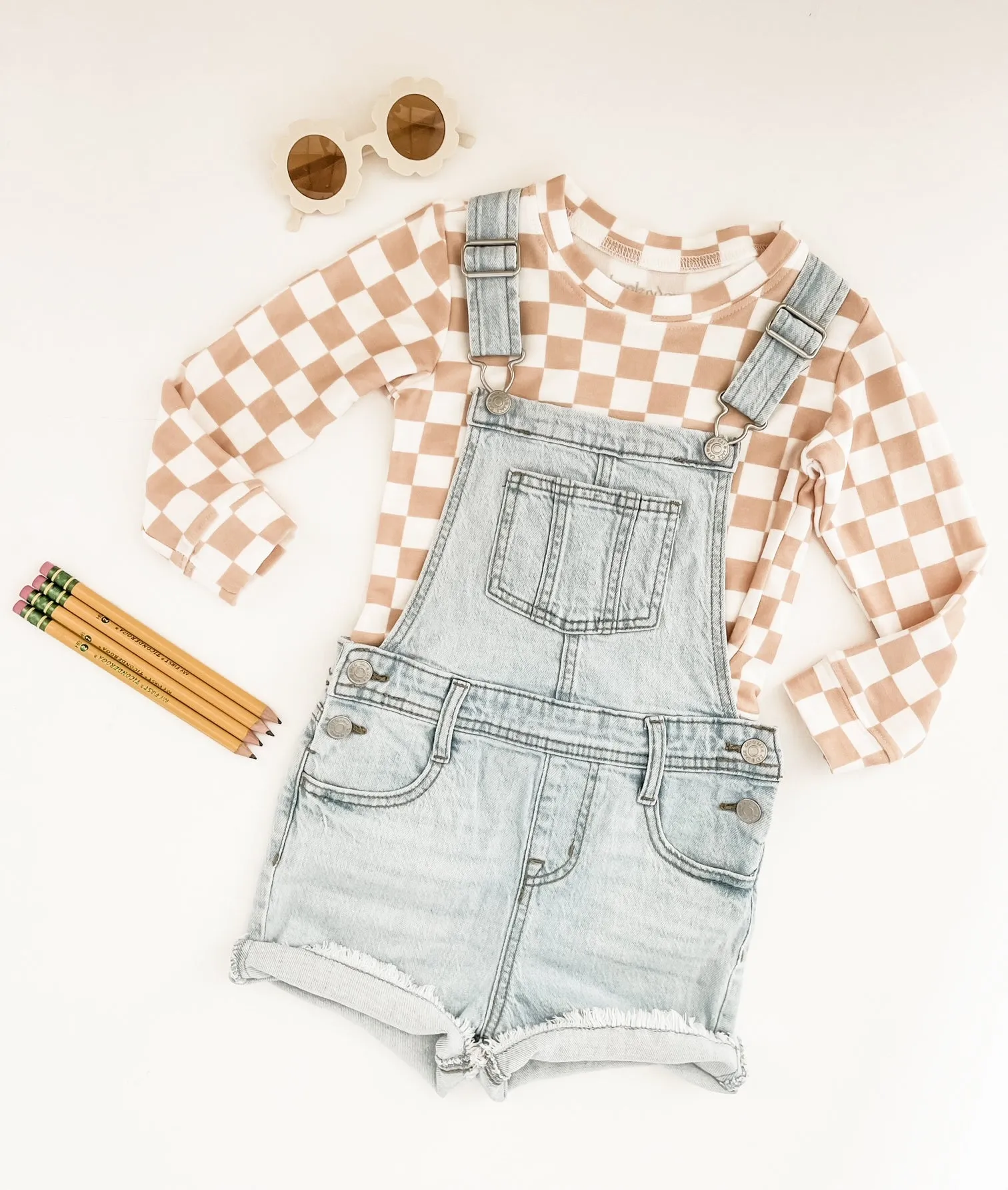 Brokedown Tan Checkered Sweatshirt