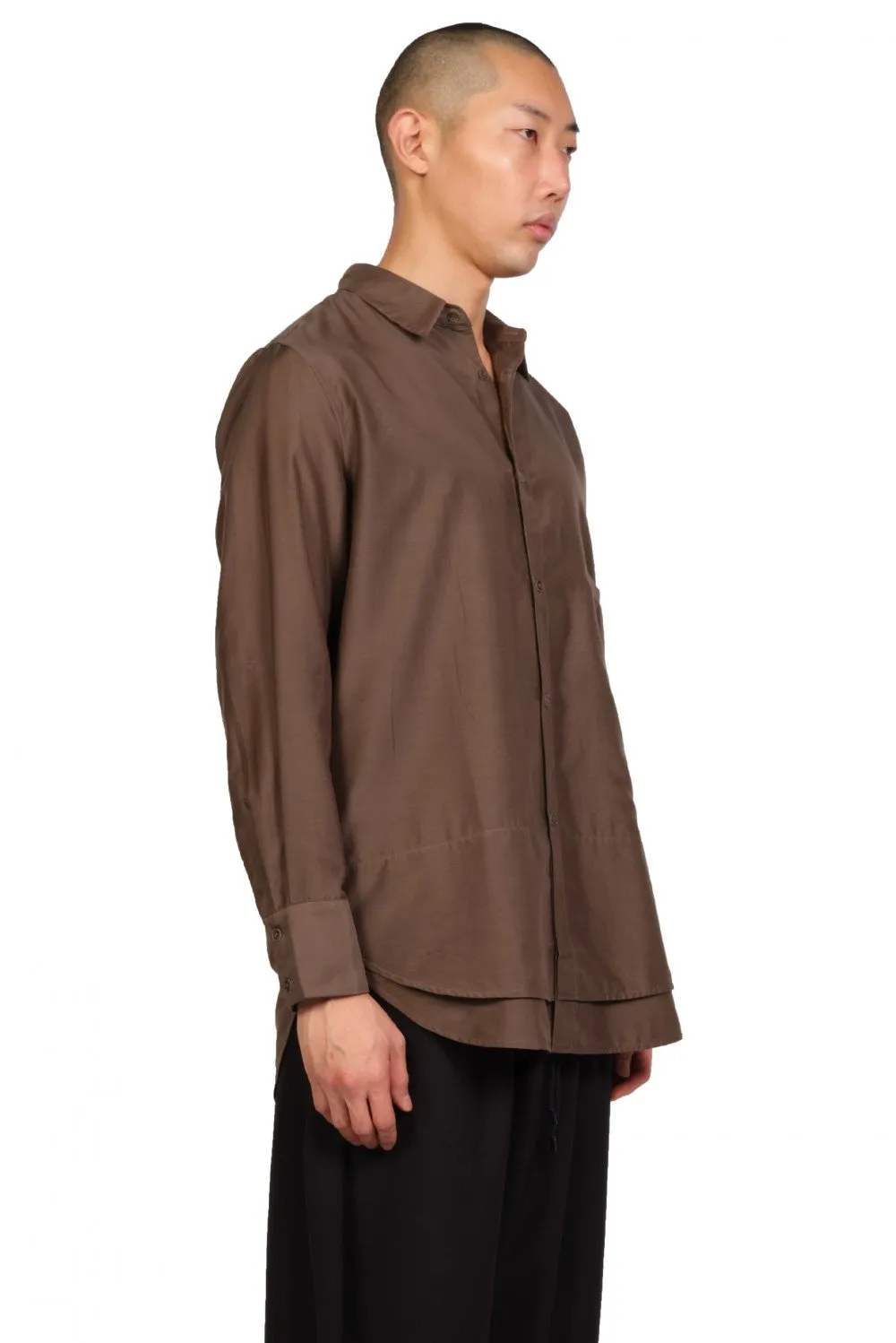 Brown Double Layered Shirt