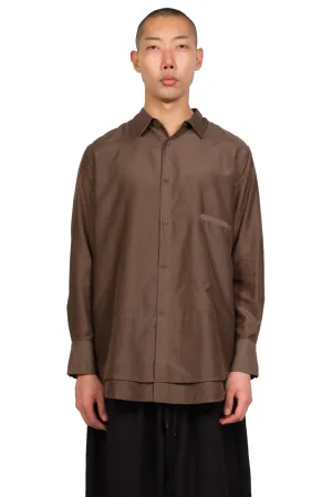 Brown Double Layered Shirt