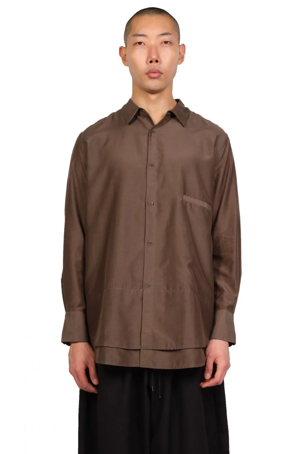 Brown Double Layered Shirt