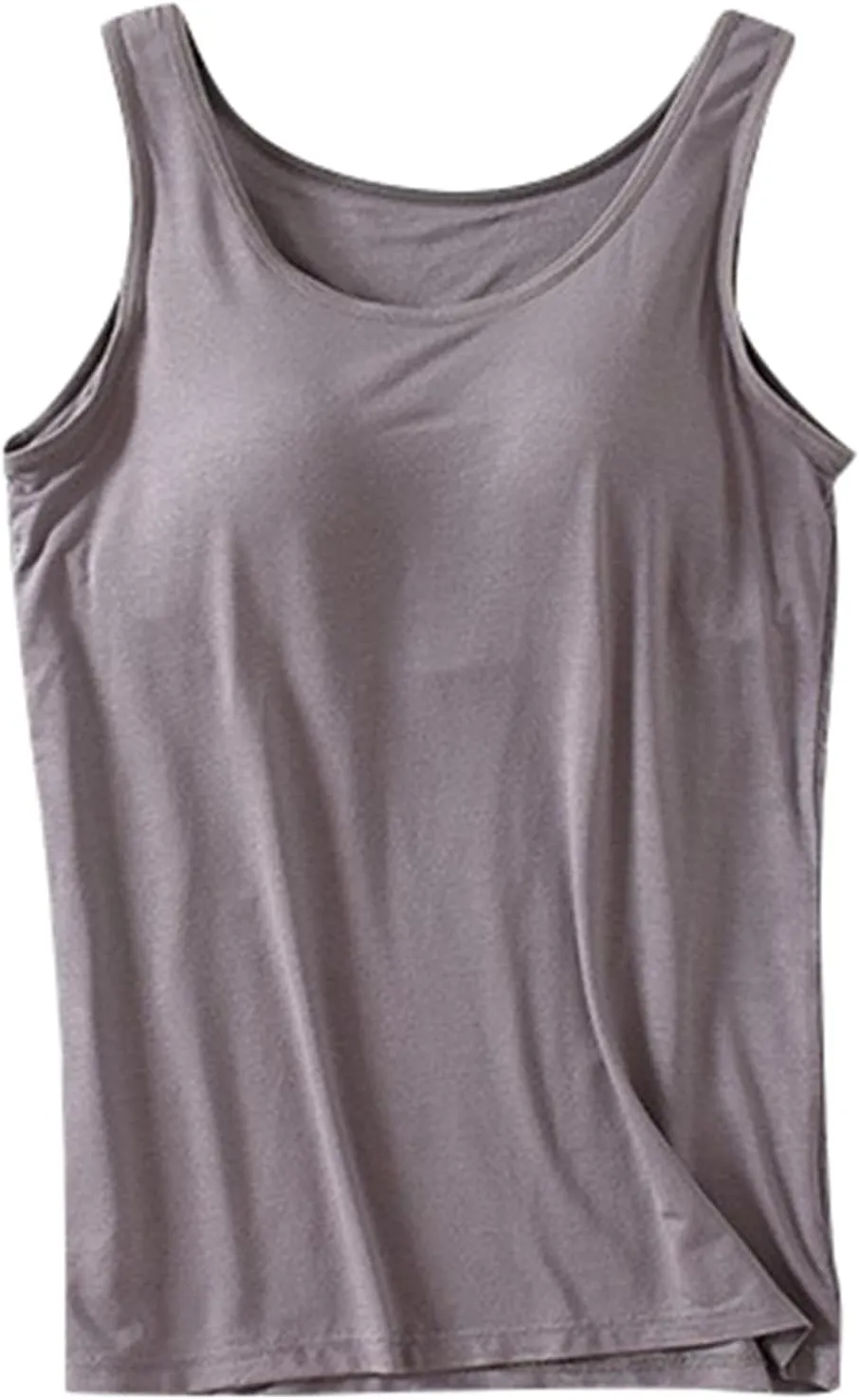 Built in Bra Tank Tops for Women Summer Adjustable Spaghetti Strap Camisole Tops