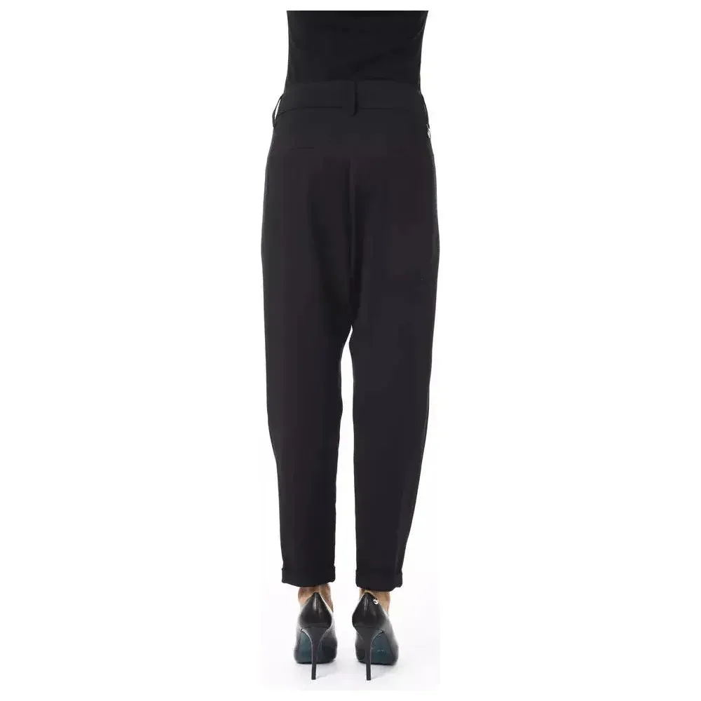BYBLOS Black Polyester Women Pant