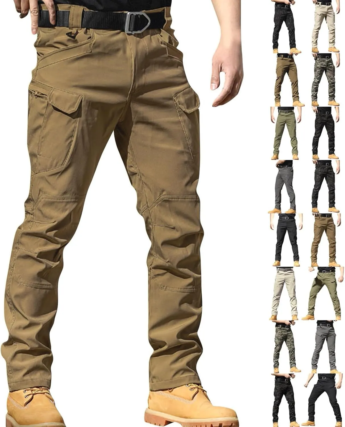 Cargo Pants Men Comfort Travel Stretch Camping Work Pants Resistant Outdoor Ripstop Lightweight Fishing Hiking Pants