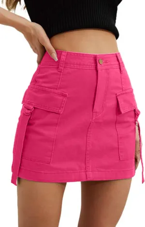 Cargo Skirt Jean Skirt Mini Skirt y2k Jean Skirt for Women Skirt Mini Skirt Casual Low Denim Skirt