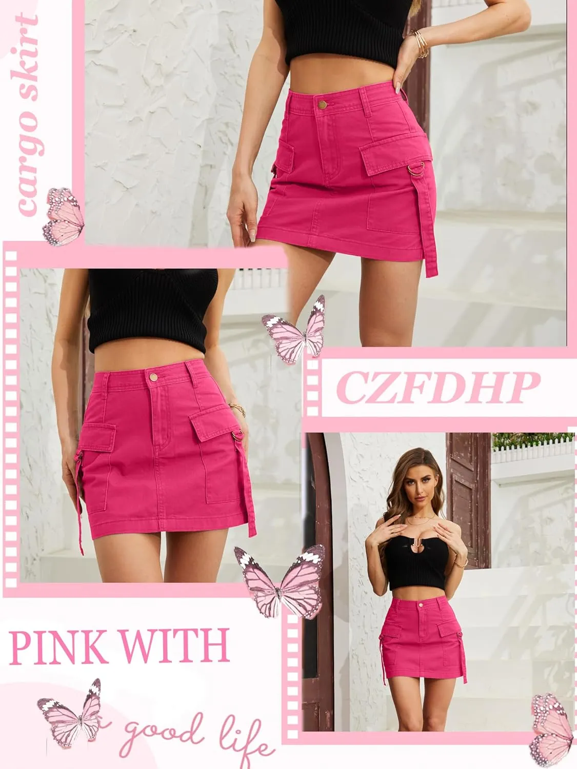 Cargo Skirt Jean Skirt Mini Skirt y2k Jean Skirt for Women Skirt Mini Skirt Casual Low Denim Skirt