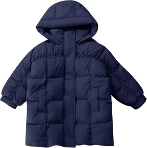 Cat And Coat for Boys Boys Winter Warm Thick Solid Cotton Long Sleeve Padded Jacket Coat Clothes