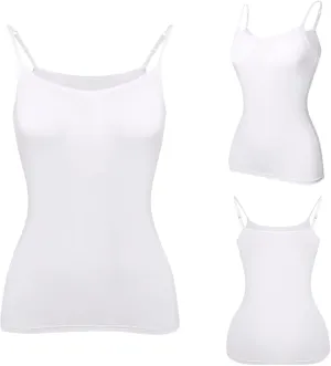 Cheap Stuff Womens Undershirts Built in Bra Tank Tops for Women Spaghetti Strap Padded Camisole Plus Size Sports Bras Tank Tops Shelf Bra Camis