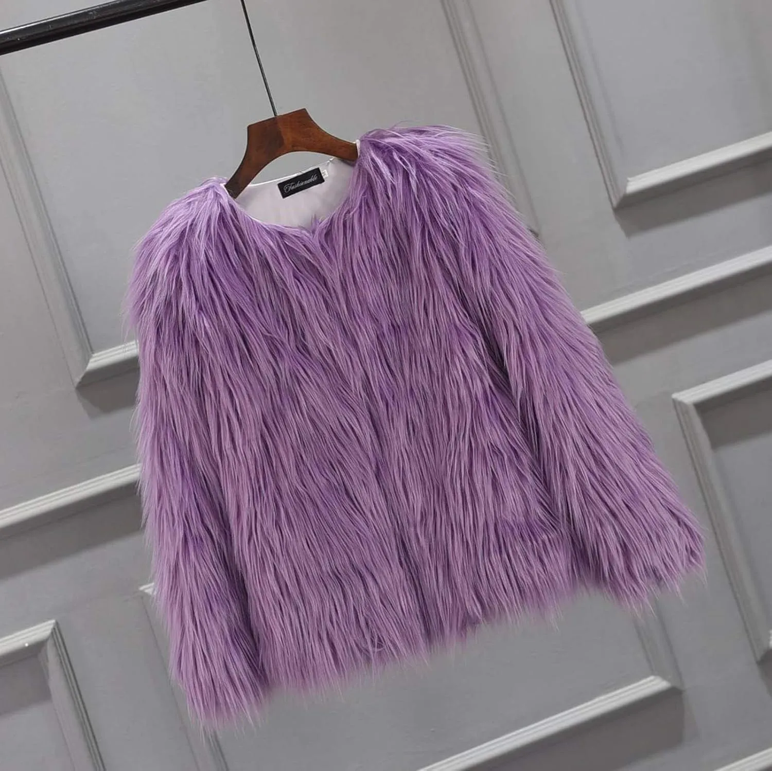 Children Winter Faux-Fur Coat 2-10 Years Baby Girls Jacket Thick Warm Outwear Clothes (Purple-1, 9-10 Years)