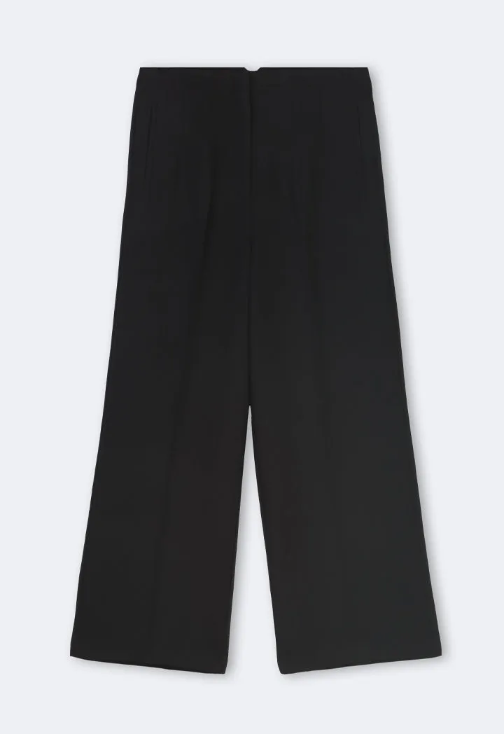 Choice Basic Wide Leg Trousers Black