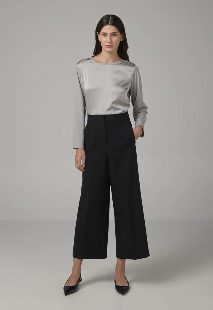 Choice Basic Wide Leg Trousers Black