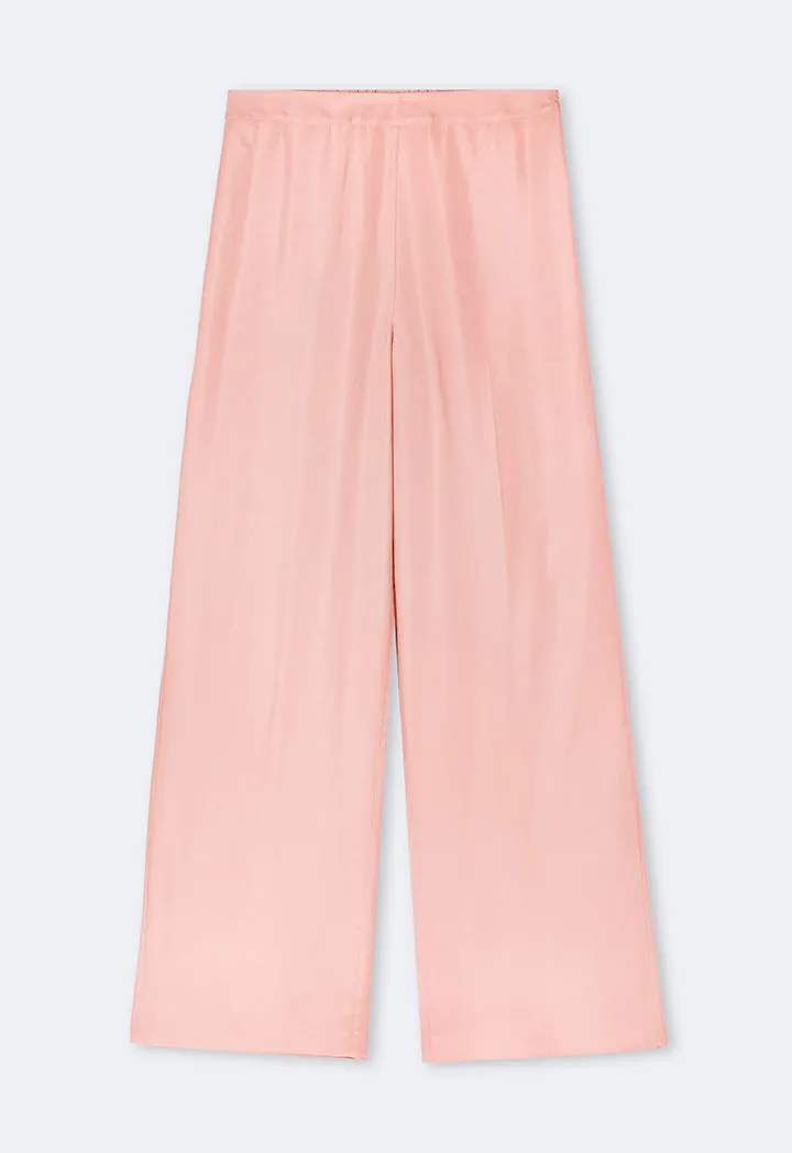 Choice Solid Wide Legs Trouser Blush
