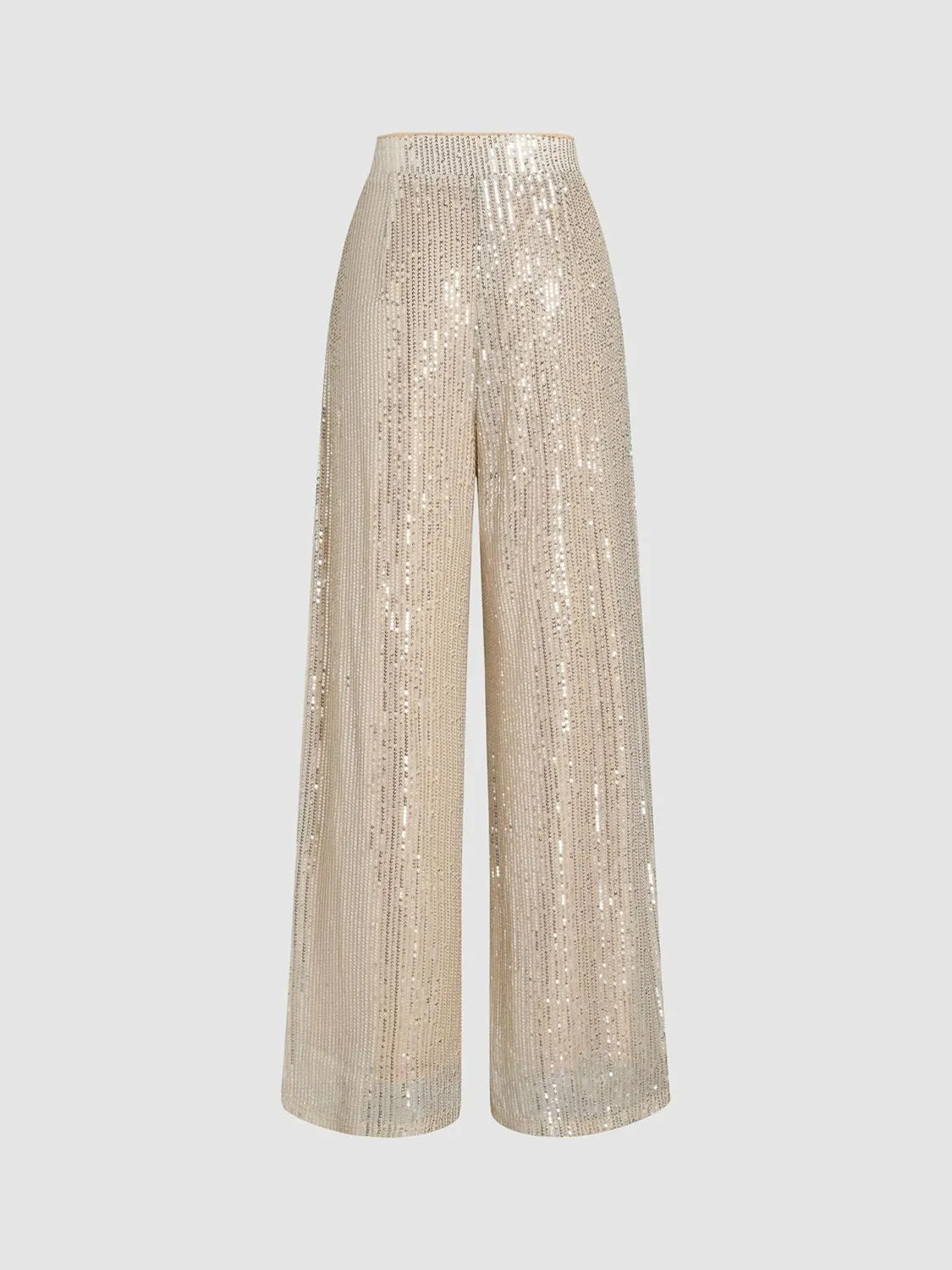 CIDER Sequins Mid Waist Straight Leg Trousers