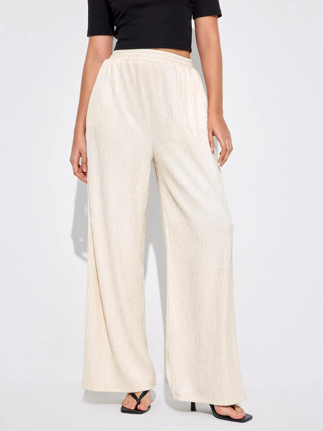 CIDER Texture Wide Leg Trousers