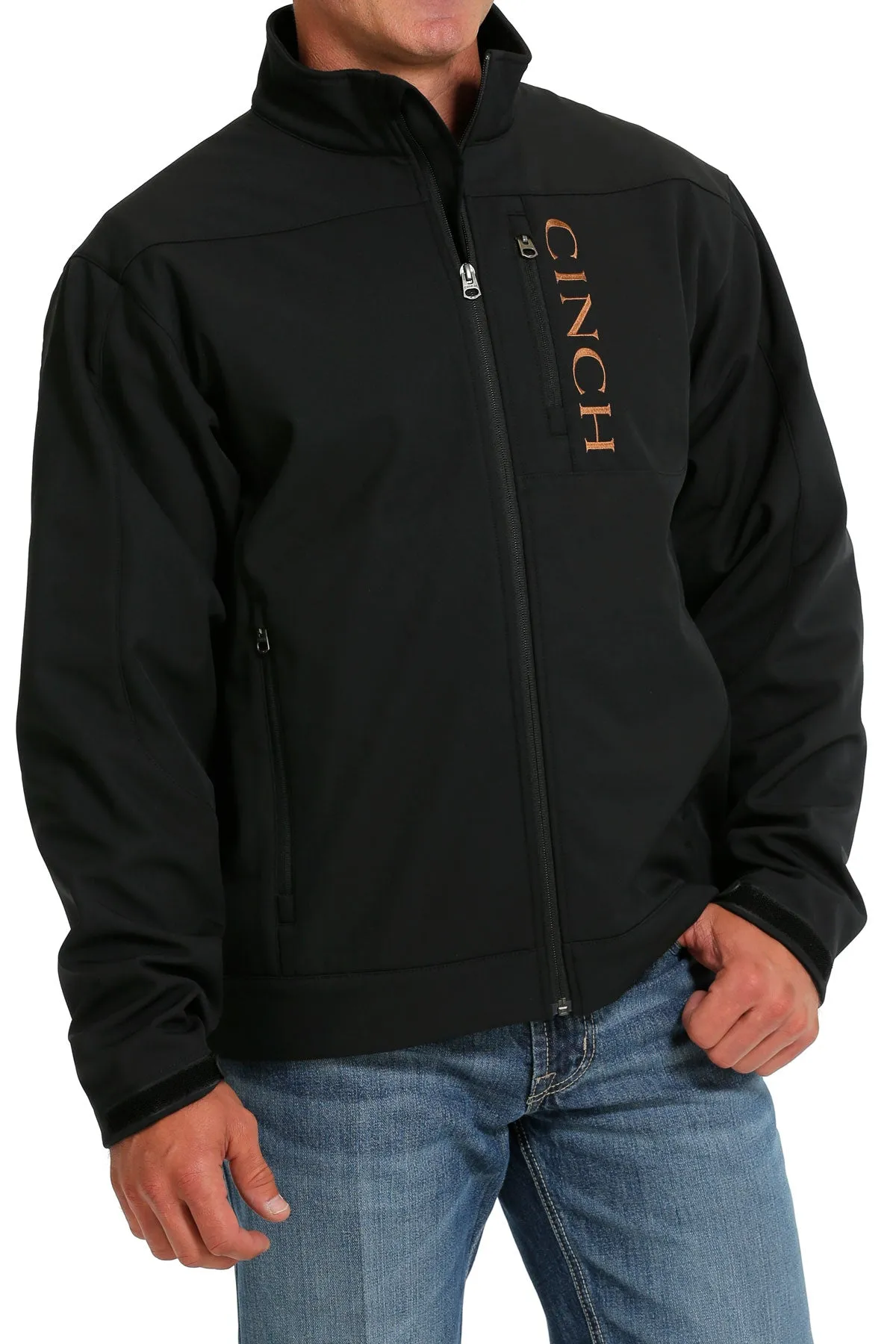 Cinch Men's Black Solid Bonded Jacket