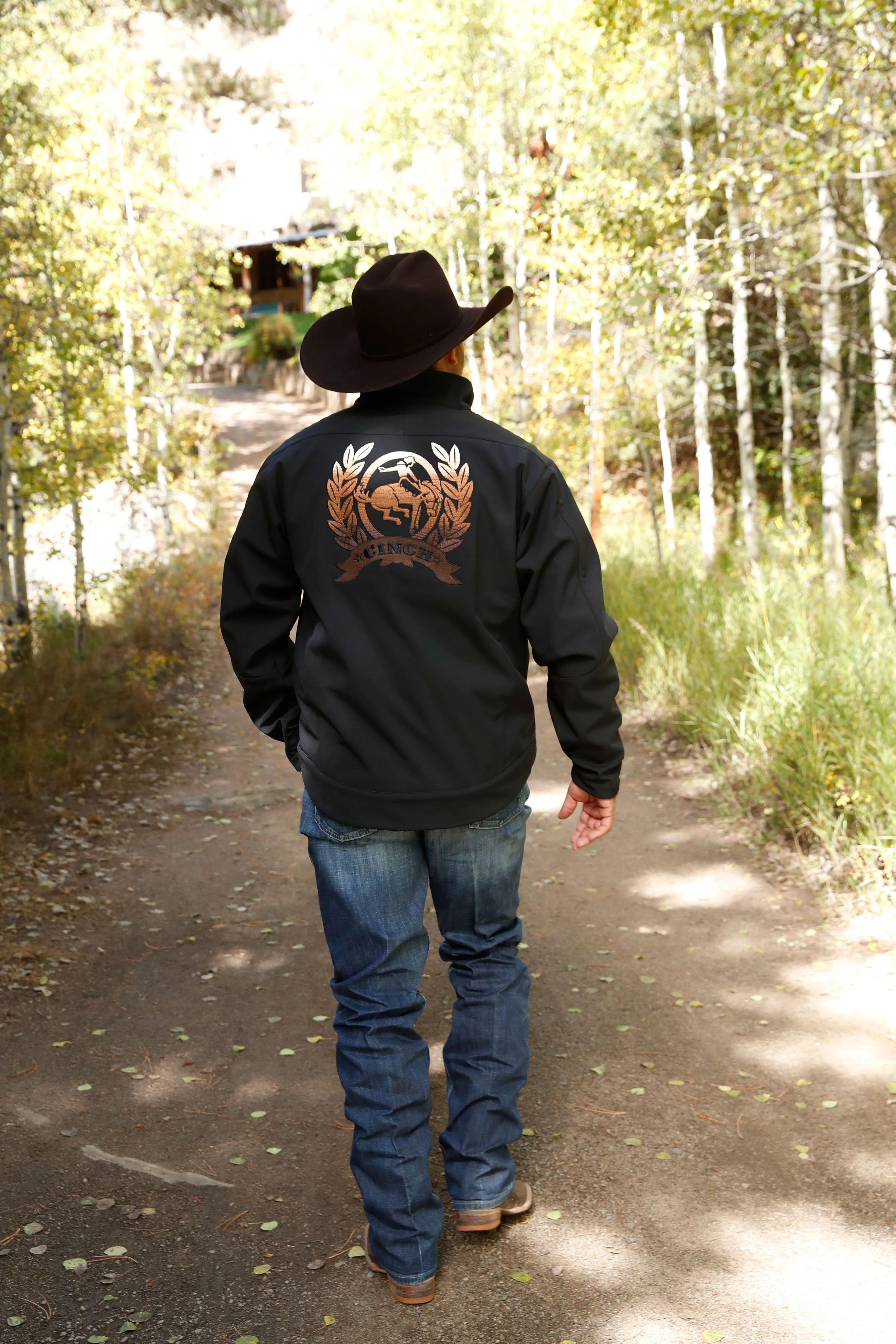 Cinch Men's Black Solid Bonded Jacket
