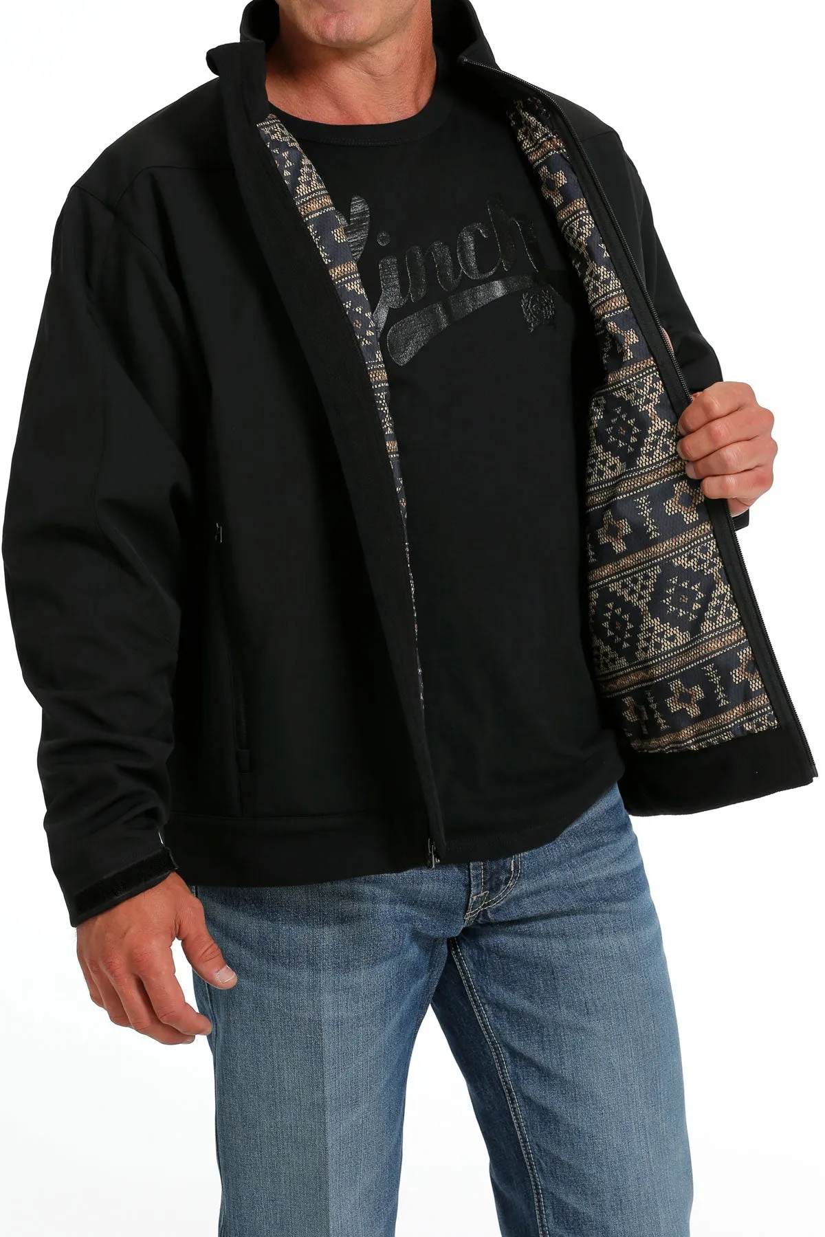Cinch Men's Black Solid Bonded Jacket
