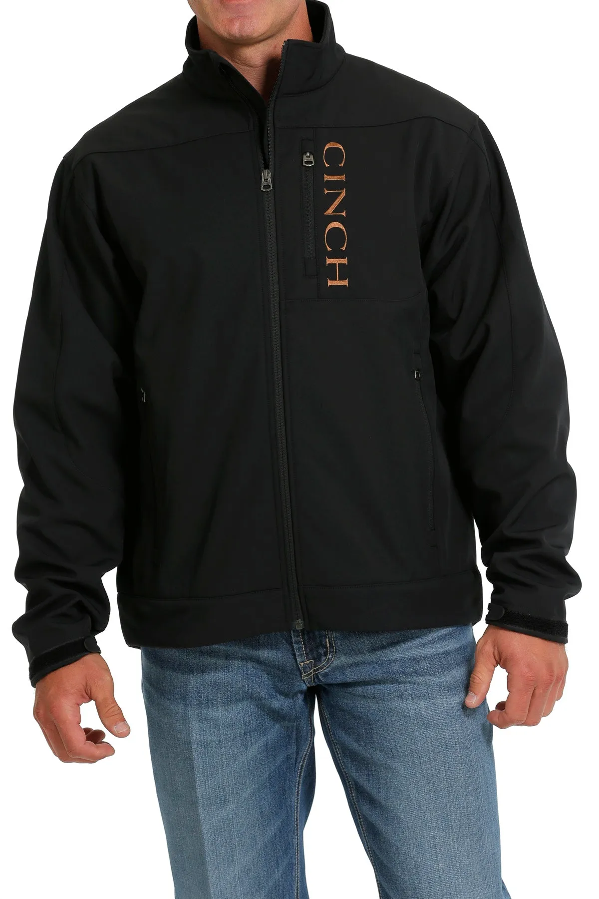 Cinch Men's Black Solid Bonded Jacket