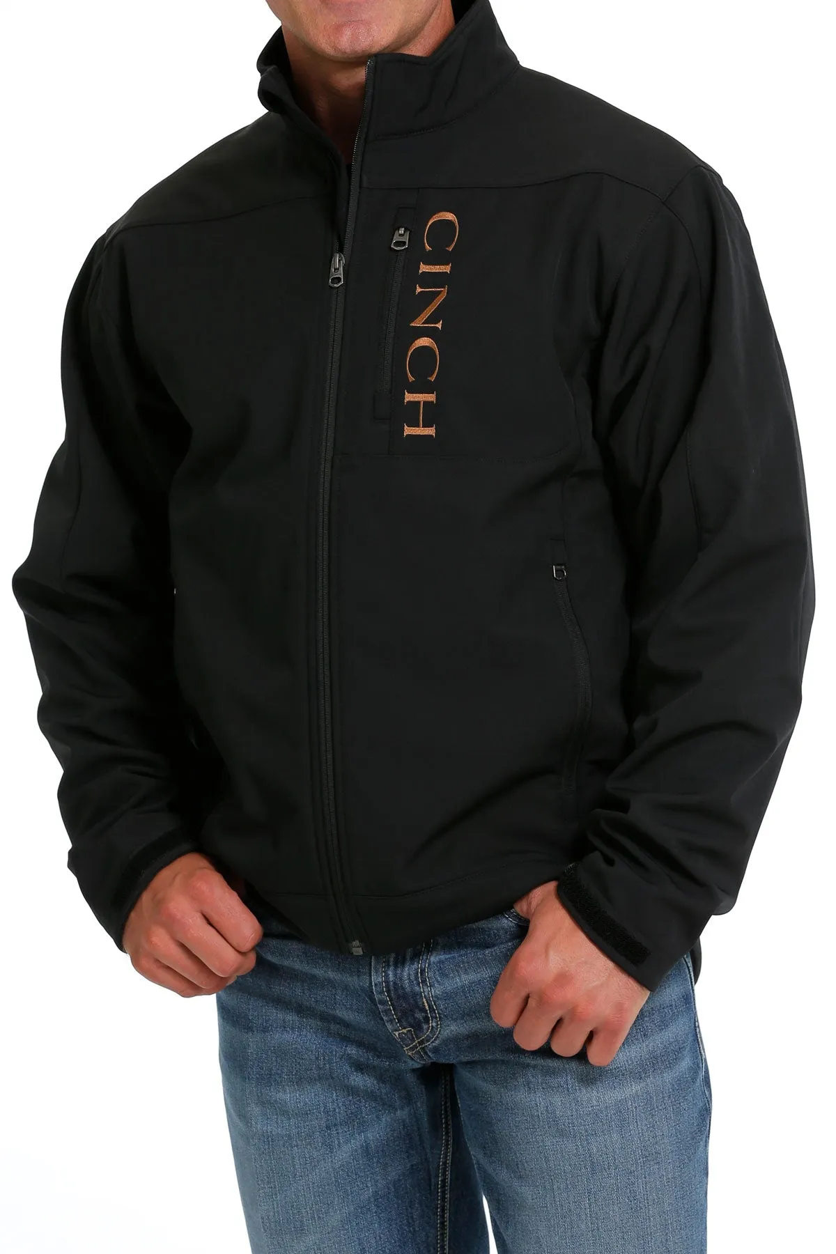 Cinch Men's Black Solid Bonded Jacket