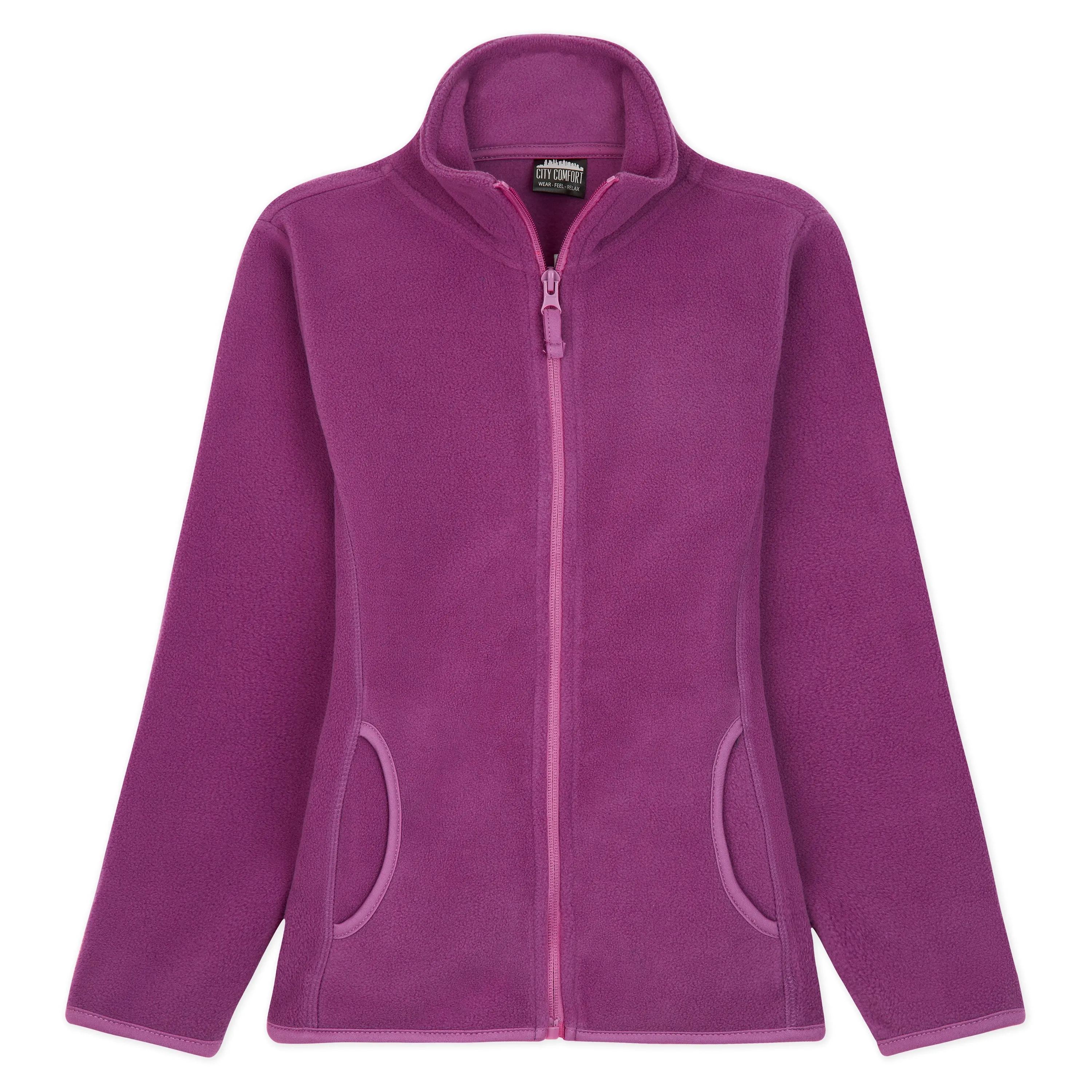 CityComfort Kids Fleece Jacket, Full-Zip Girls Polar Fleece Jacket Outdoors