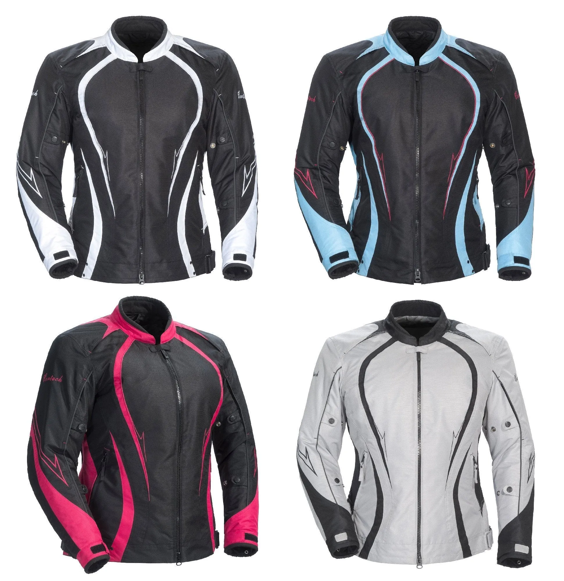 Cortech 'LRX Series 3' Womens Black/White Textile Jacket