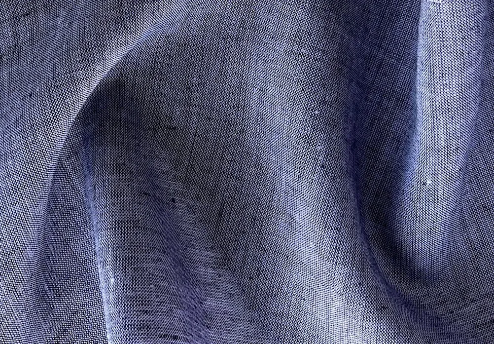 Cross-Woven Heathered Plum & Black Linen (Made in Ireland)