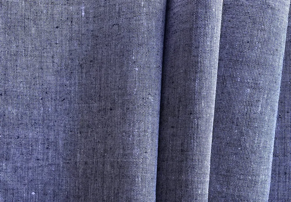 Cross-Woven Heathered Plum & Black Linen (Made in Ireland)