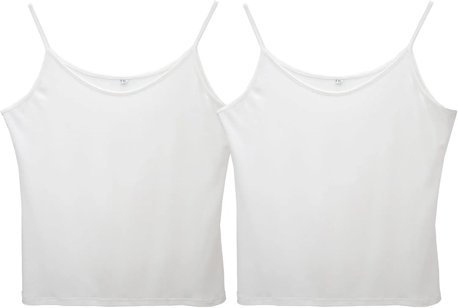 CROSSDECOR 2 Piece Women's Tank Tops Basic Undershirts Trendy Summer Outfits for Women Black&White Camisole Top