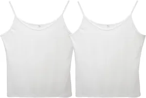 CROSSDECOR 2 Piece Women's Tank Tops Basic Undershirts Trendy Summer Outfits for Women Black&White Camisole Top