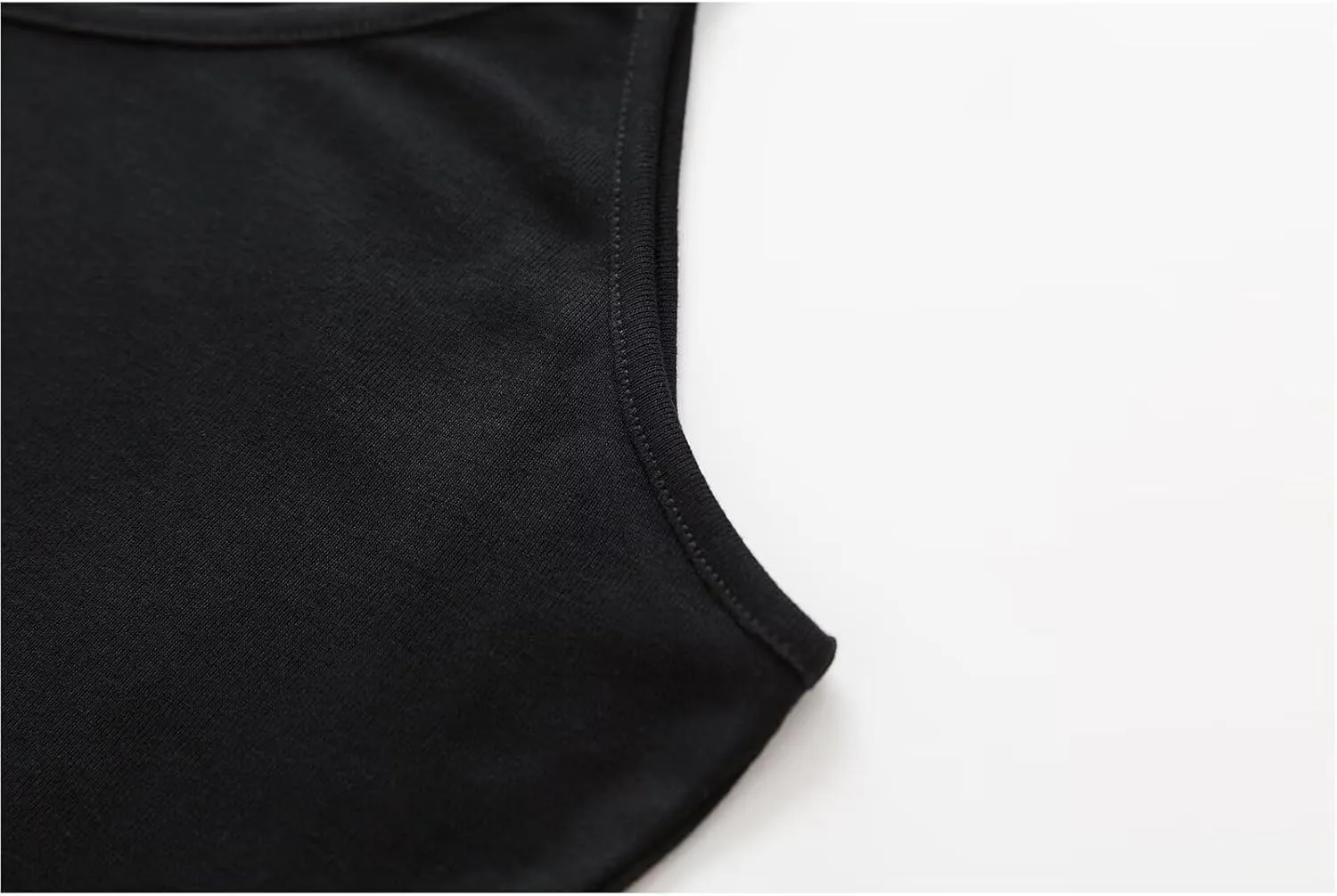 CROSSDECOR 2 Piece Women's Tank Tops Basic Undershirts Trendy Summer Outfits for Women Black&White Camisole Top