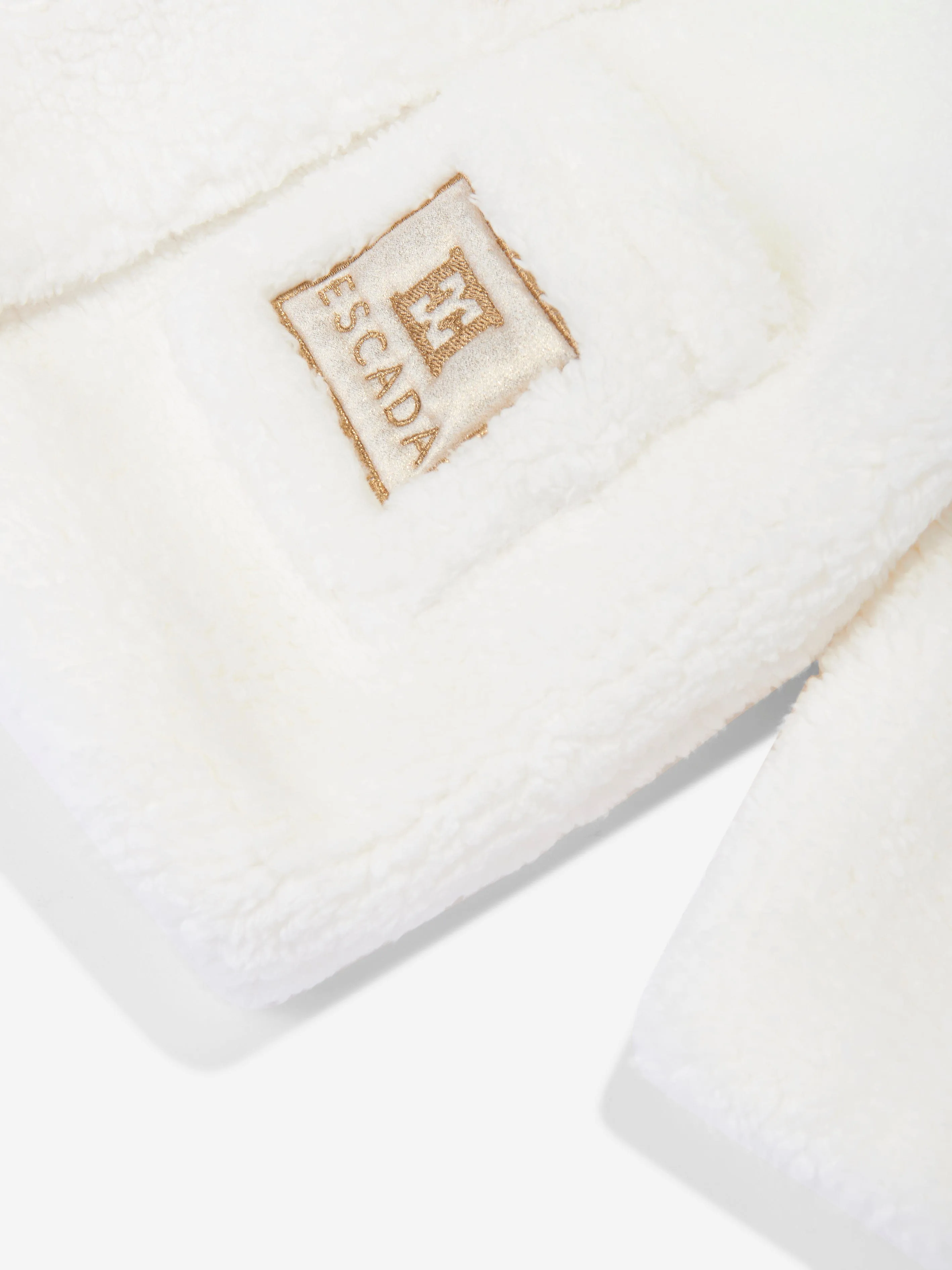 Escada Girls Embroidered Logo Jacket in White